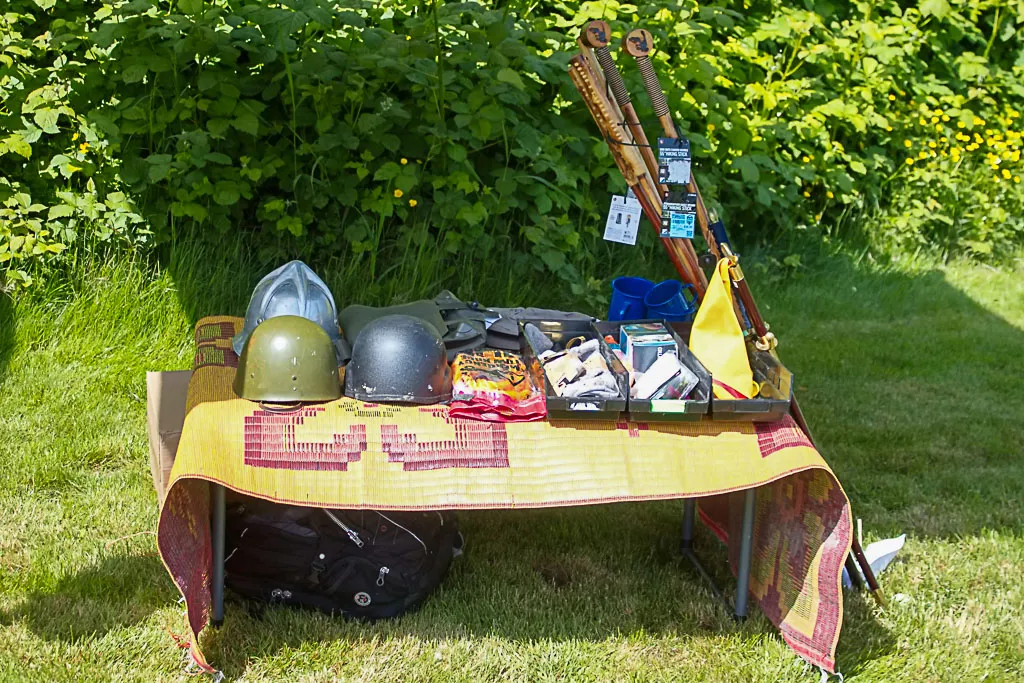 An original display of handmade goods from the festival archive