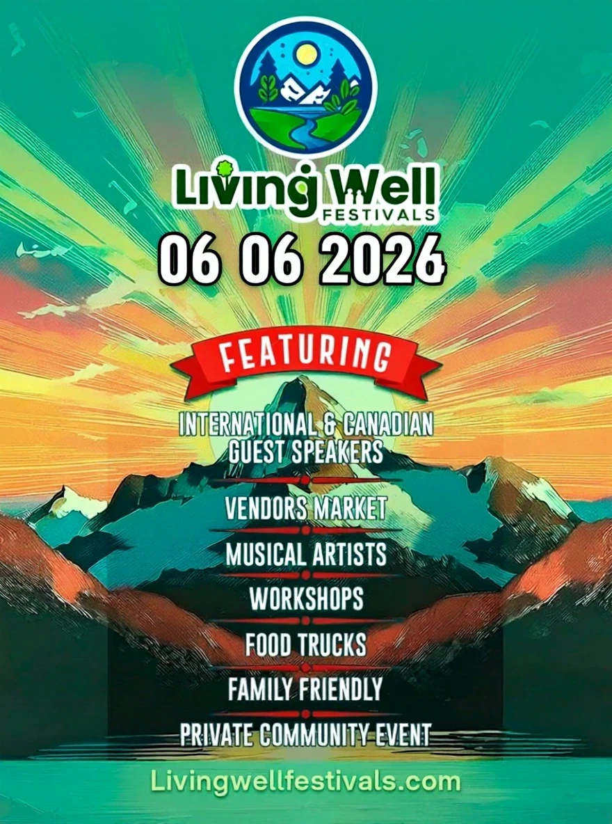 Original second annual Living Well Festival poster dated 06 06 2026